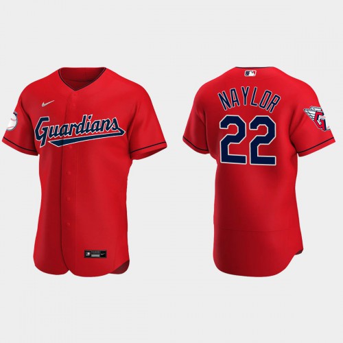 Cleveland Guardians #22 Josh Naylor Men's 2022 Authentic Alternate Stitched Jersey - Red Men's