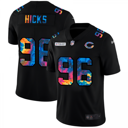 Chicago Chicago Bears #96 Akiem Hicks Men's Multi-Color Black 2020 Crucial Catch Vapor Untouchable Limited Jersey Men's