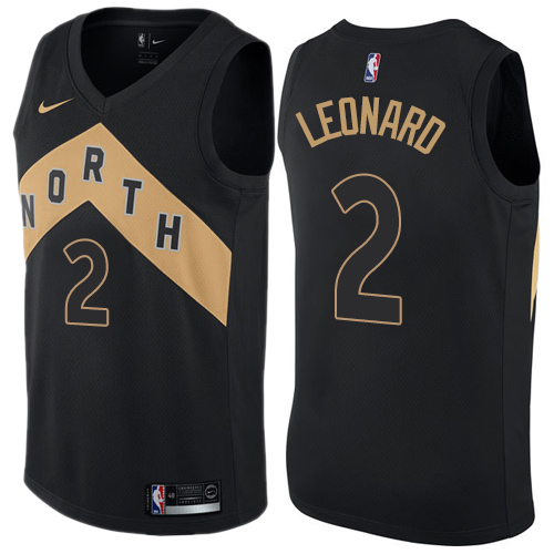 Toronto Raptors #2 Kawhi Leonard Black Womens Swingman City Edition Jersey Womens
