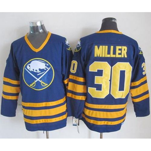 Buffalo Sabres #30 Ryan Miller Navy Blue CCM Throwback Stitched Jersey Men's