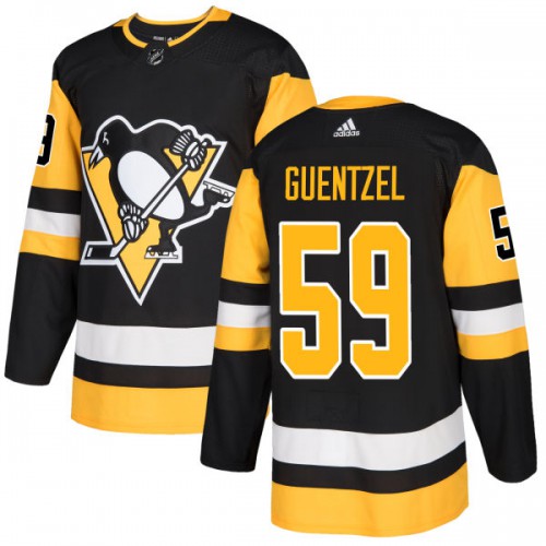 Adidas Pittsburgh Penguins #59 Jake Guentzel Black Home Authentic Stitched Jersey Men's