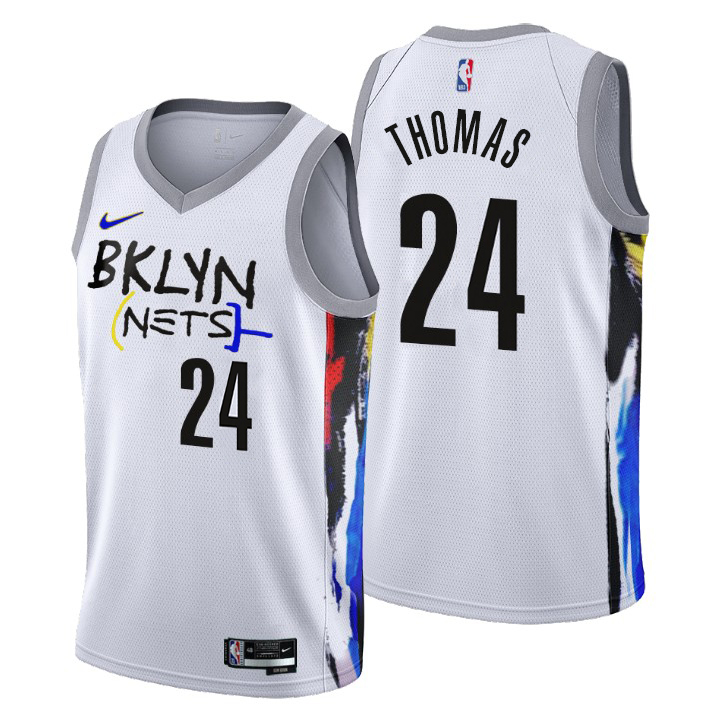 Brooklyn Nets #24 Cam Thomas Unisex White 2022-23 Swingman Jersey - City Edition