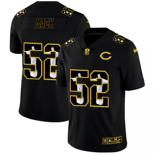 Chicago Chicago Bears #52 Khalil Mack Men's Carbon Black Vapor Cristo Redentor Limited Jersey Men's