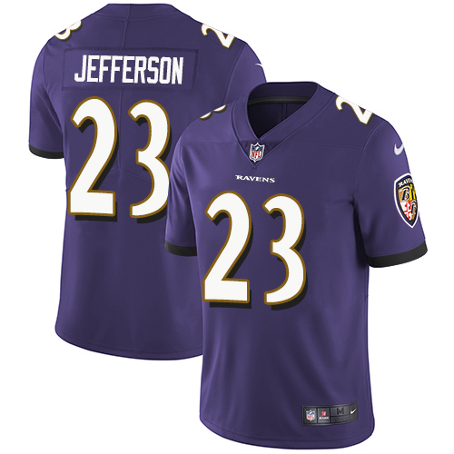 Baltimore Ravens #23 Tony Jefferson Purple Team Color Men's Stitched Vapor Untouchable Limited Jersey Men's
