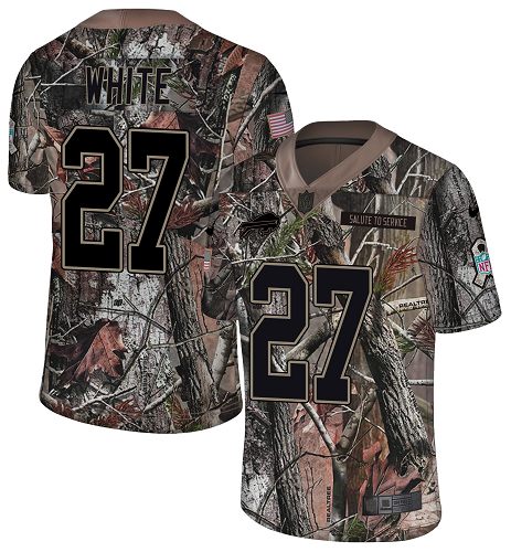 Bills #27 Tre'Davious White Camo Youth Stitched Limited Rush Realtree Jersey