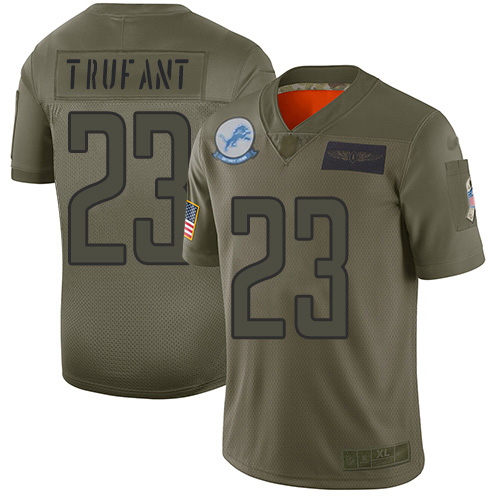 Detroit Lions #23 Desmond Trufant Camo Men's Stitched Limited 2019 Salute To Service Jersey Men's