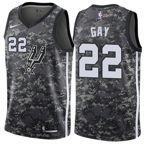 San Antonio Spurs #22 Rudy Gay Black Swingman City Edition 2018/19 Jersey Mens