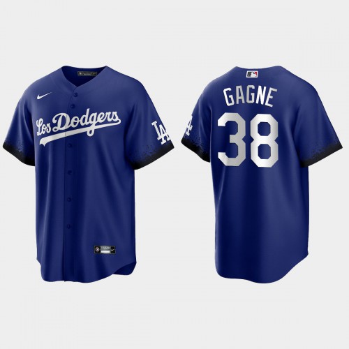 Los Angeles Los Angeles Dodgers #38 Eric Gagne Men's 2021 City Connect Game Jersey Royal Men's