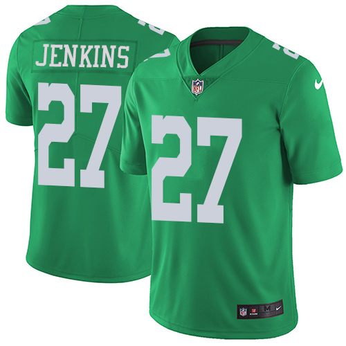 Philadelphia Eagles #27 Malcolm Jenkins Green Youth Stitched Limited Rush Jersey Youth
