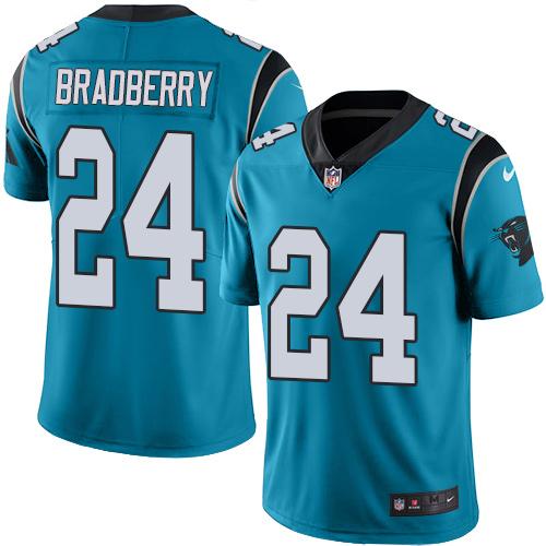 Carolina Panthers #24 James Bradberry Blue Alternate Men's Stitched Vapor Untouchable Limited Jersey Men's