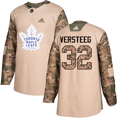 Adidas Maple Toronto Maple Leafs #32 Kris Versteeg Camo Authentic 2017 Veterans Day Stitched Jersey Men's