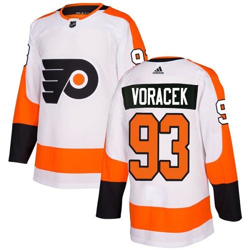 Adidas Philadelphia Flyers #93 Jakub Voracek White Road Authentic Stitched Youth Jersey Youth