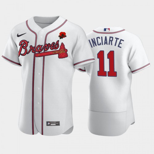 Atlanta Atlanta Braves #11 Ender Inciarte Men's Authentic 2021 Memorial Day Jersey - White Men's