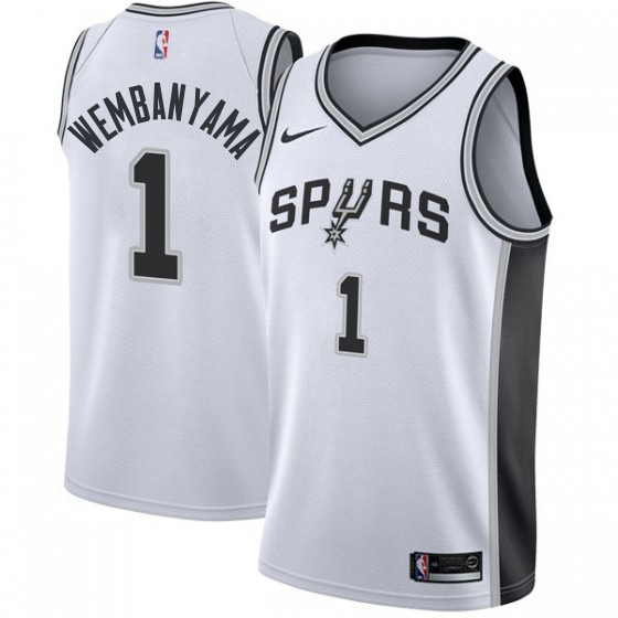 San Antonio Spurs #1 Victor Wembanyama White Swingman Association Edition Jersey