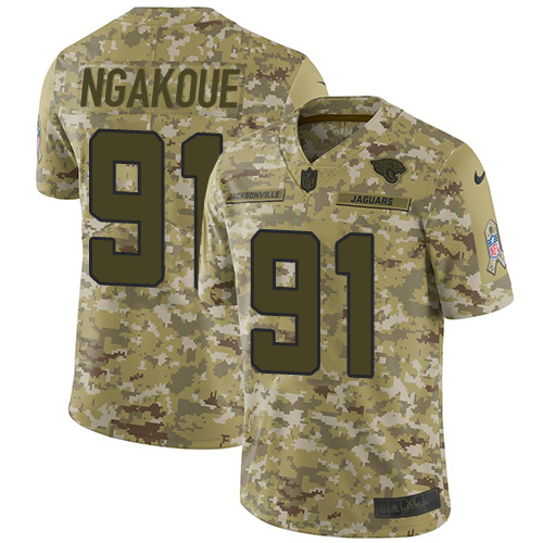Jacksonville Jaguars #91 Yannick Ngakoue Camo Men's Stitched Limited 2018 Salute To Service Jersey Men's