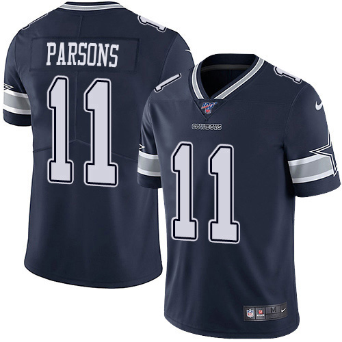 Cowboys #11 Micah Parsons Navy Blue Team Color Men's Stitched Vapor Untouchable Limited Jersey