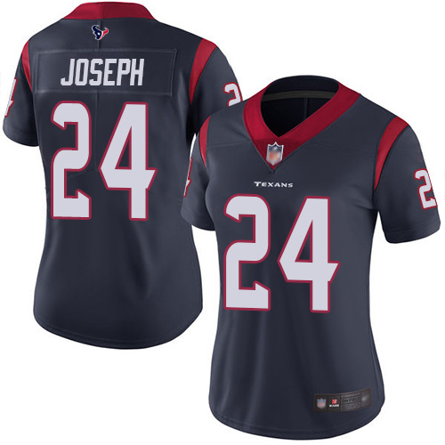 Houston Texans #24 Johnathan Joseph Navy Blue Team Color Women's Stitched Vapor Untouchable Limited Jersey Womens