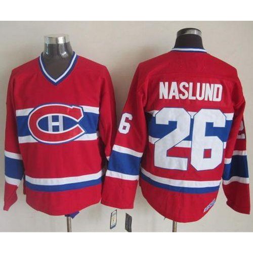Montreal Canadiens #26 Mats Naslund Red CCM Throwback Stitched Jersey Men's