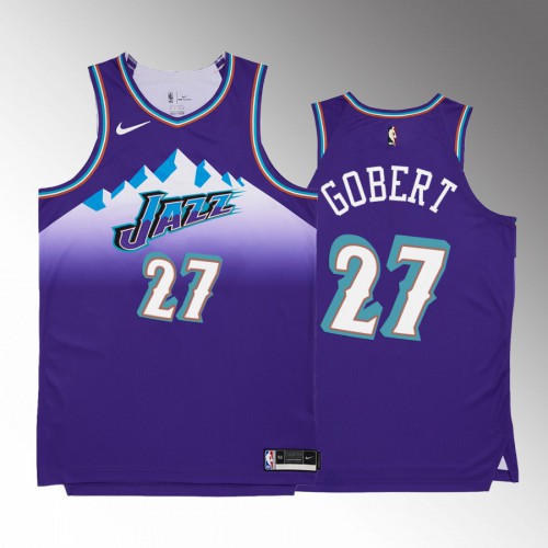Utah Utah Jazz #27 Rudy Gobert Mens Purple 2022-23 Classic Edition Jersey Mens