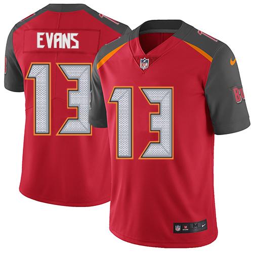 Buccaneers #13 Mike Evans Red Team Color Men's Stitched Vapor Untouchable Limited Jersey