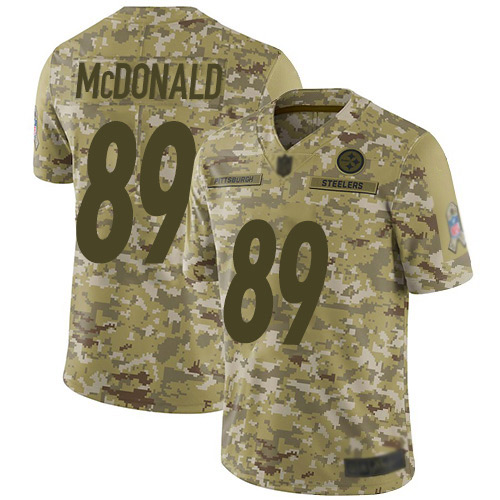 Pittsburgh Steelers #89 Vance McDonald Camo Men's Stitched Limited 2018 Salute To Service Jersey Men's