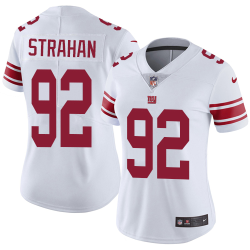 Giants #92 Michael Strahan White Women's Stitched Vapor Untouchable Limited Jersey