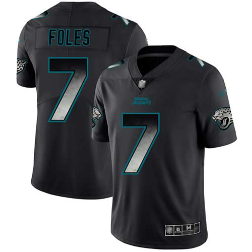 Jacksonville Jaguars #7 Nick Foles Black Men's Stitched Vapor Untouchable Limited Smoke Fashion Jersey Men's