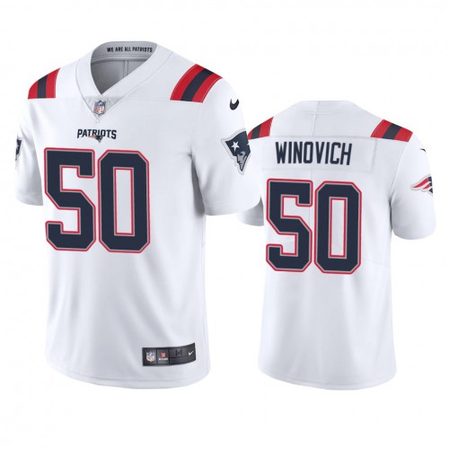 New England New England Patriots #50 Chase Winovich Men's White 2020 Vapor Limited Jersey Men's