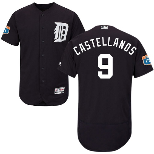 Detroit Tigers #9 Nick Castellanos Navy Blue Flexbase Authentic Collection Stitched Jersey Men's