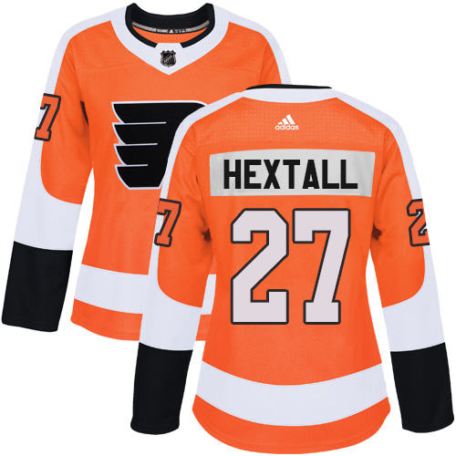 Adidas Philadelphia Flyers #27 Ron Hextall Orange Home Authentic Women's Stitched Jersey Womens