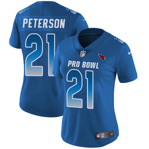 Cardinals #21 Patrick Peterson Royal Women's Stitched Limited NFC 2018 Pro Bowl Jersey