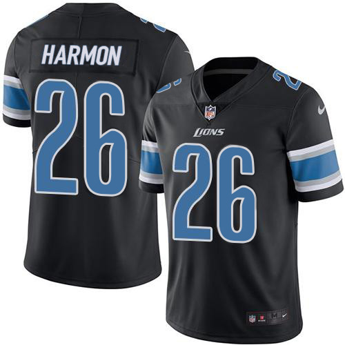 Detroit Lions #26 Duron Harmon Black Men's Stitched Limited Rush Jersey Men's