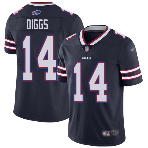 Bills #14 Stefon Diggs Navy Men's Stitched Limited Inverted Legend Jersey