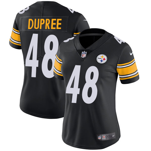 Pittsburgh Steelers #48 Bud Dupree Black Team Color Women's Stitched Vapor Untouchable Limited Jersey Womens