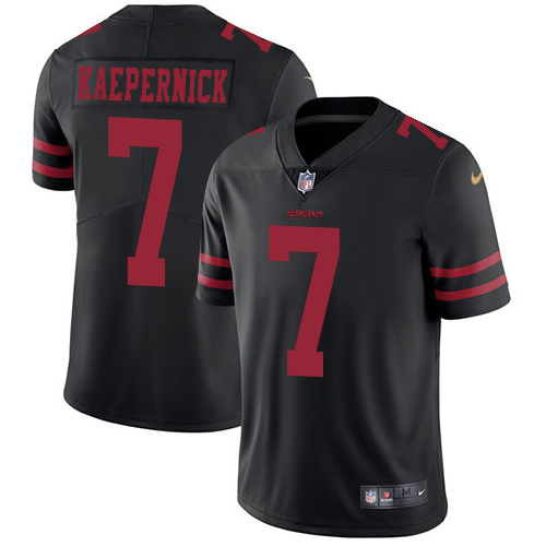 San Francisco 49ers #7 Colin Kaepernick Black Alternate Men's Stitched Vapor Untouchable Limited Jersey Men's