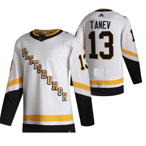 Pittsburgh Pittsburgh Penguins #13 Brandon Tanev White Men's Adidas 2020-21 Reverse Retro Alternate Jersey Men's