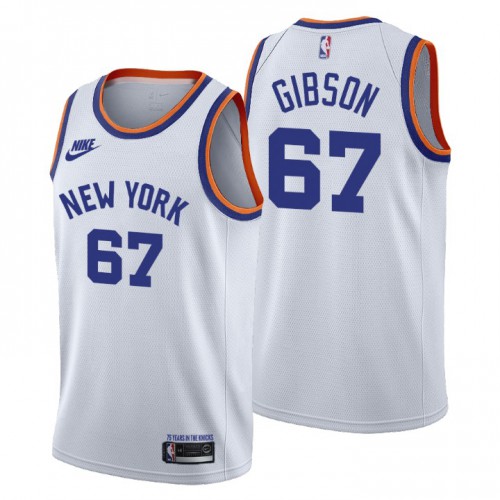 New York New York Knicks #67 Taj Gibson Womens Releases Classic Edition 75th Anniversary Jersey White Womens