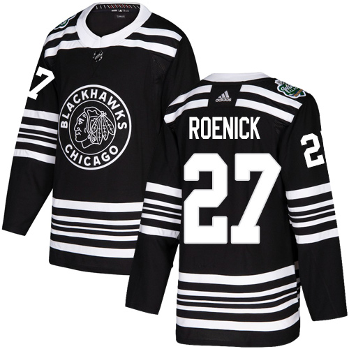 Adidas Chicago Blackhawks #27 Jeremy Roenick Black Authentic 2019 Winter Classic Stitched Jersey Men's