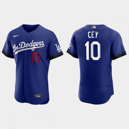 Los Angeles Los Angeles Dodgers #10 Ron Cey Men's 2021 City Connect Authentic Jersey Royal Men's