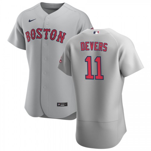 Boston Boston Red Sox #11 Rafael Devers Men's Gray Road 2020 Authentic Team Jersey Men's