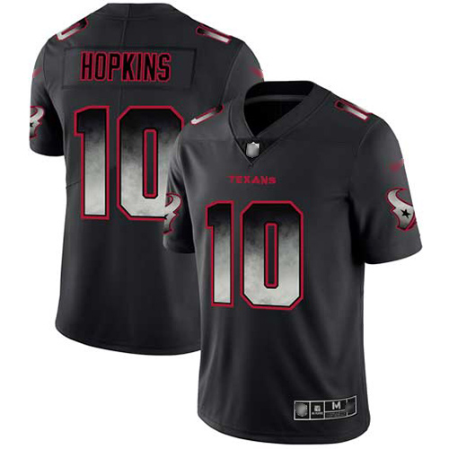 Houston Texans #10 DeAndre Hopkins Black Men's Stitched Vapor Untouchable Limited Smoke Fashion Jersey Men's