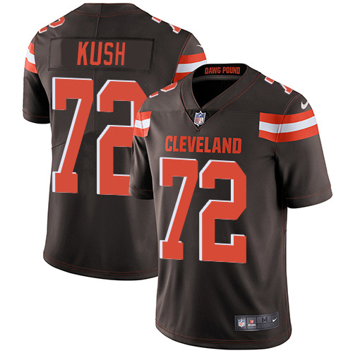 Cleveland Browns #72 Eric Kush Brown Team Color Men's Stitched Vapor Untouchable Limited Jersey Men's