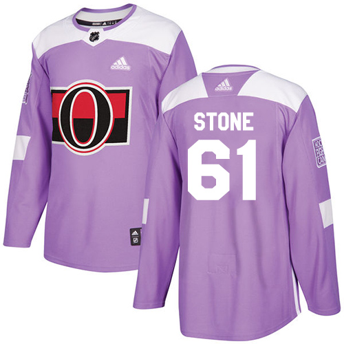 Adidas Ottawa Senators #61 Mark Stone Purple Authentic Fights Cancer Stitched Youth Jersey Youth