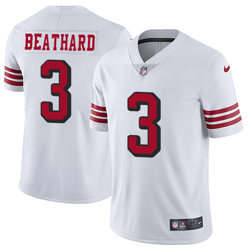 San Francisco 49ers #3 C.J. Beathard White Rush Men's Stitched Vapor Untouchable Limited Jersey Men's