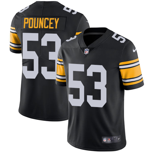 Pittsburgh Steelers #53 Maurkice Pouncey Black Alternate Men's Stitched Vapor Untouchable Limited Jersey Men's