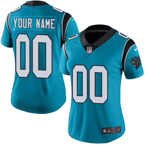 Carolina Panthers Customized Blue Alternate Stitched Vapor Untouchable Limited Women's Jersey