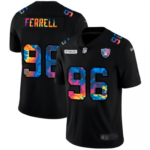 Las Vegas Las Vegas Raiders #96 Clelin Ferrell Men's Multi-Color Black 2020 Crucial Catch Vapor Untouchable Limited Jersey Men's