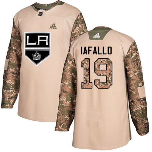Adidas Los Angeles Kings #19 Alex Iafallo Camo Authentic 2017 Veterans Day Stitched Jersey Men's