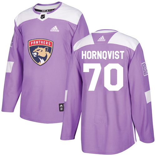 Adidas Panthers #70 Patric Hornqvist Purple Authentic Fights Cancer Stitched Jersey