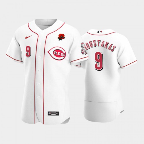 Cincinnati Cincinnati Reds #9 Mike Moustakas Men's Authentic 2021 Memorial Day Jersey - White Men's